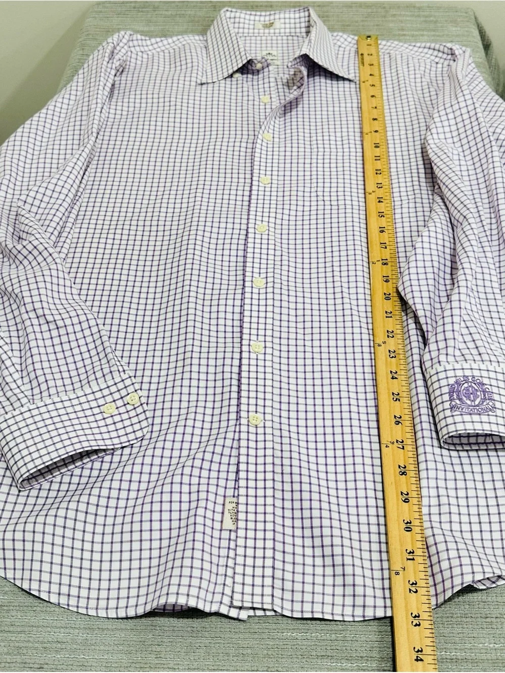 Peter Millar Men Shirt‎ XL Plaid Flint Hills National Golf Club Invitational